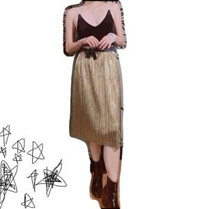 Gold Metallic Skirt